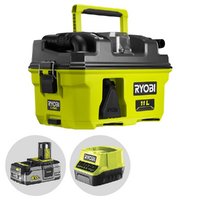 Ryobi RV1811-0 - Aspirador de s&oacute;lidos y l&iacute;quidos port&aacute;til de bater&iacute;a - 18V 4.0Ah