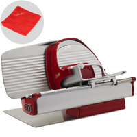 Berkel Home Line Plus 250 Rojo Mate - Cortadora de fiambre con cuchilla de 250 mm
