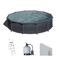 Gre Granada Redonda &Oslash;550 x 132 cm - Piscina desmontable de acero