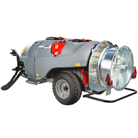 Atomizador de arrastre Gray T Car 1500/80 con enganche para tractor para tratamientos fitosanitarios - Capacidad 1500L - Bomba AR1064