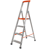 Gierre Stabila AL710DS - 4 pelda&ntilde;os, 1,47 m - Escalera de aluminio con caballete