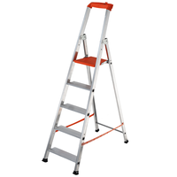 Gierre Stabila AL720DS - 5 pelda&ntilde;os, 1,71 m - Escalera de aluminio con caballete