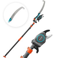 Gardena StarCut Pro L - Tijeras cortarramas con p&eacute;rtiga telesc&oacute;pica 175-400cm + Serrucho con cuchilla de 34 cm - &Oslash;32 mm