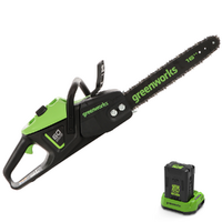 Greenworks GD60CS40K4 - Electrosierra de bater&iacute;a 60V 4Ah - Espada de 40cm