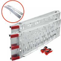 Pareja rampas de carga curvas cm 226 plegables de aluminio con refuerzo