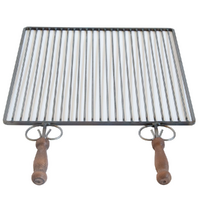 Cruccolini - Parrilla de hierro - Mangos de madera antiquemaduras