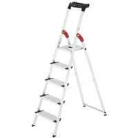 Hailo ProfiStep XXL, 5 pelda&ntilde;os, 1,68 m - Escalera de aluminio con caballete