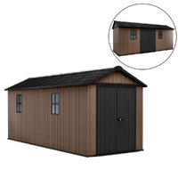 Keter Newton plus 7517/1775 - Caseta de jard&iacute;n - Con puerta de doble hoja y ventanas