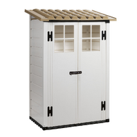 Garofalo Tuscany Evo 100 - Caseta de jard&iacute;n - Con ventanas y puerta de doble hoja