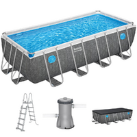 Bestway Steel Pro Max Splashview 561MB - 488x244x122 cm - Piscina desmontable para 5-6 personas