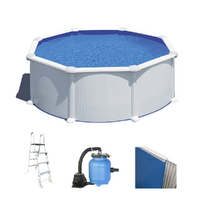 Gre Atlantis Redonda Ø350 x 120cm - Piscina desmontable de acero - Filtro Aqualoon