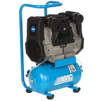 ABAC START QUIETE OS10 - Compresor de aire el&eacute;ctrico monof&aacute;sico silencioso - Sin aceite - Motor 1 HP - 6 L
