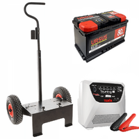 Juego completo: carretilla de mano Volpi + bater&iacute;a 80 Ah + cargador Telwin Touring 18