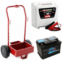 Juego completo: carretilla de mano en metal + bater&iacute;a 50 Ah + cargador Telwin Touring 15