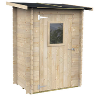 Alce Hobby 146x98 - Caseta de jard&iacute;n de madera - Con ventana delantera - 146x98x197 cm