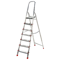 Escalera de aluminio con caballete Alice 7, 7 pelda&ntilde;os,  2,15 m