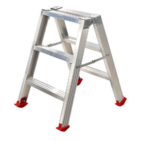 Escalera doble de aluminio 1031, 2x3 pelda&ntilde;os, 0,72 m