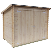 Alce Eureka 218x130 - Caseta de jard&iacute;n de madera - Techo de un agua - 218x130x167 cm