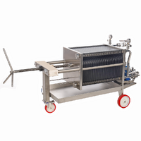 Enotecnica Pillan FC44 - Filtro profesional para vino de 40 cartones de 40x40 cm - Bastidor y bomba de acero INOX