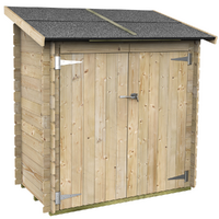 Alce Ambrogio 155x85 - Caseta de jard&iacute;n de madera - Techo a un agua - 155x85x165 cm