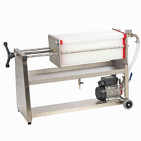 Enotecnica Pillan F40 - Filtro de cartones para vino con carro - Bastidor de acero inoxidable y bomba NOVAX