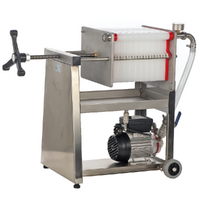 Enotecnica Pillan F20 - Filtro de cartones para vino con ruedas - Bastidor de acero inoxidable y bomba Novax