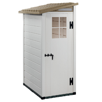 Garofalo Tuscany Evo 100 Terrace - Caseta de jardín - Con ventana y puerta de una sola hoja - 82,5 x 122,5 x 201 cm