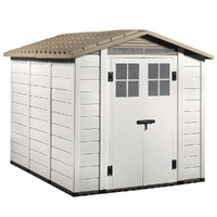 Garofalo Tuscany Evo 240 - Caseta de jardín - Con ventanas y puerta de doble hoja - 202,5 x 242,5 x 220 cm