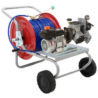 Kit de motobomba el&eacute;ctrica para pulverizaci&oacute;n con carro - Comet MTP P40/20 TRF90 HP3 BA SCAT EL - Para productos qu&iacute;micos y &aacute;cidos