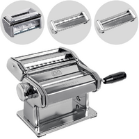 Marcato Atlas 150 Classic Set Multipast - Máquina manual de hacer pasta de acero inoxidable + 3 accesorios