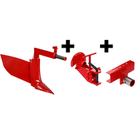 Aporcador AS1-5 con enganche r&aacute;pido regulable y barra porta-herramientas - Para motocultores de 6-10 HP