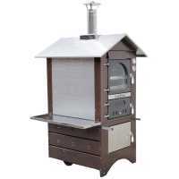 Horno de le&ntilde;a de exterior Medius 80 Deluxe EXT INOX - Esmalte de cobre