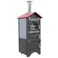 Horno de le&ntilde;a de exterior Nuevo Minimus 50 EXT en acero - Ventilado