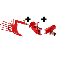 Aporcador AS1-5 con alas para arrancar patatas y enganche r&aacute;pido regulable con barra portaherramientas - Para motocultores de 6-10 HP