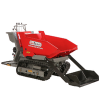 GeoTech Pro GeoPorter 650 DHS Hydro - Carretilla de orugas con cajón dumper de 650 kg y pala - Cambio hidrostático