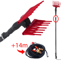 GeoTech Olive Picker 400 EVO - Vareador de aceitunas el&eacute;ctrico de bater&iacute;a de 190-280 cm - p&eacute;rtiga telesc&oacute;pica 