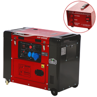 GeoTech Pro DGP8000SE - Generador de corriente di&eacute;sel silencioso con ruedas y AVR 6 kW - Continua 5.5 kW Monof&aacute;sica + ATS