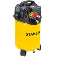 Stanley D200/10/24 - Compresor de aire el&eacute;ctrico port&aacute;til monof&aacute;sico, sin aceite - Motor 1.5 HP - 24 L