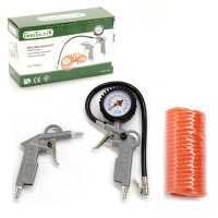 Kit accesorios neum&aacute;ticos para compresor 3 piezas - GeoTech