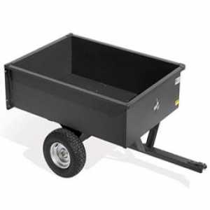 Carretilla de arrastre grande para tractor cortac&eacute;sped - remolque en metal 122x86 con grandes ruedas