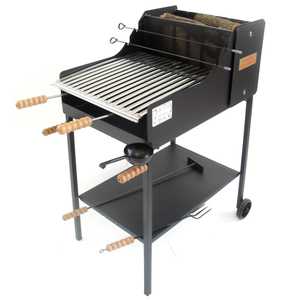 Cruccolini Fuocone Inox - Barbacoa para le&ntilde;a y carb&oacute;n